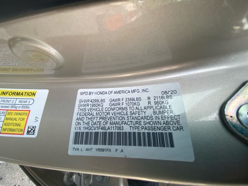 2020 Honda Accord EX