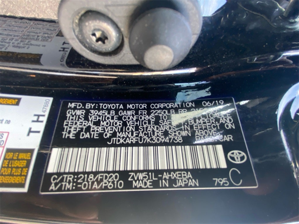 2019 Toyota PRIUS LE