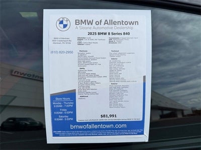 2025 BMW 8 Series 840