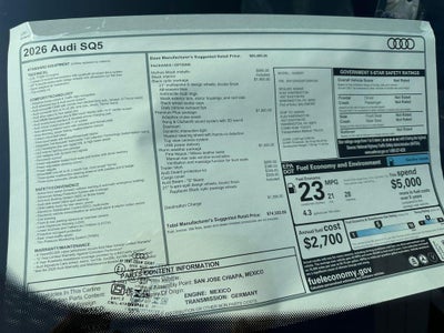 2026 Audi SQ5 Premium Plus TFSI quattro S tronic