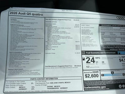 2026 Audi Q5 Premium Plus TFSI quattro S tronic