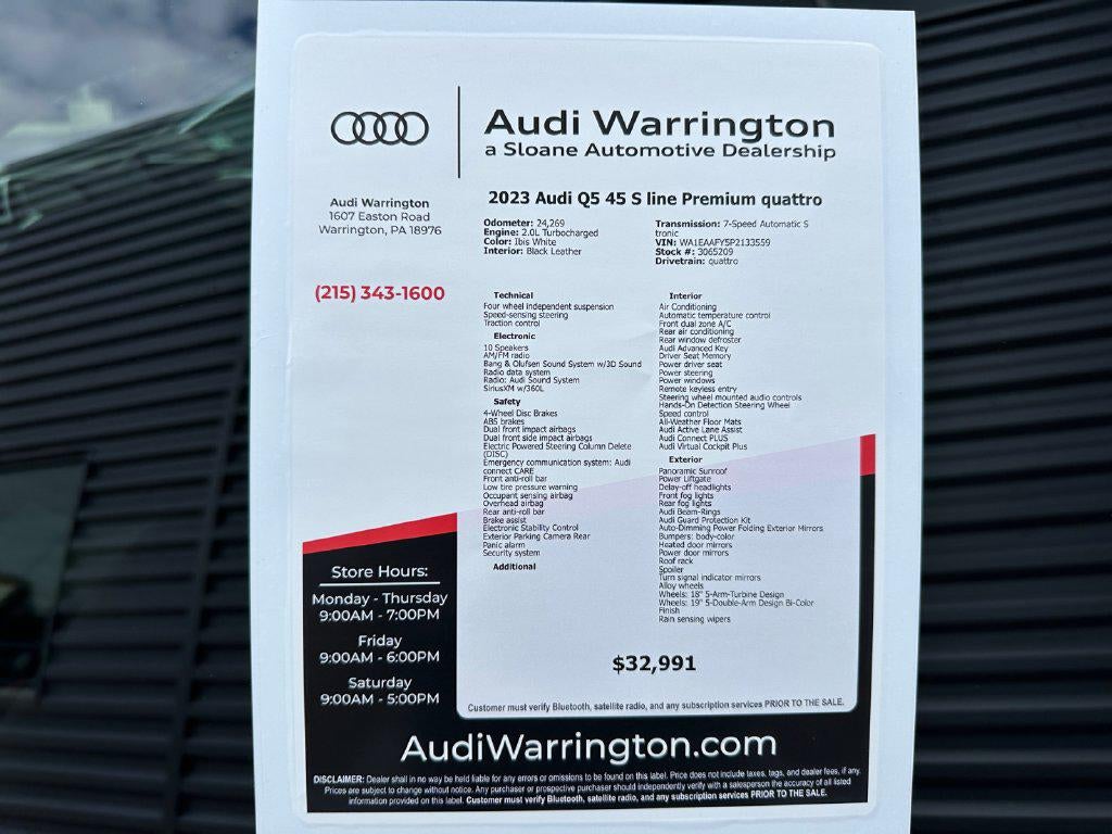 2023 Audi Q5 Premium Plus 45 TFSI S line quattro