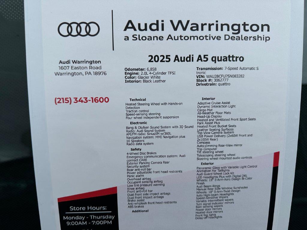 2025 Audi All-new A5 Premium Plus TFSI quattro S tronic