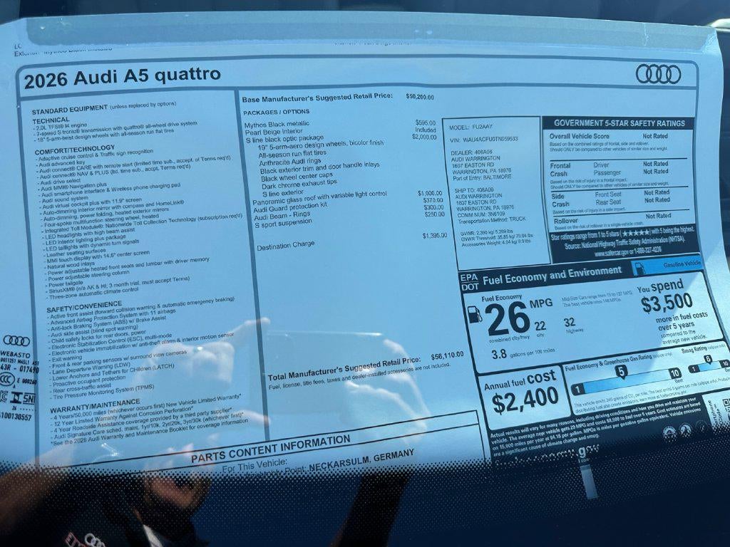 2026 Audi A5 Premium
