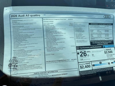 2026 Audi A5 Premium Plus TFSI quattro S tronic