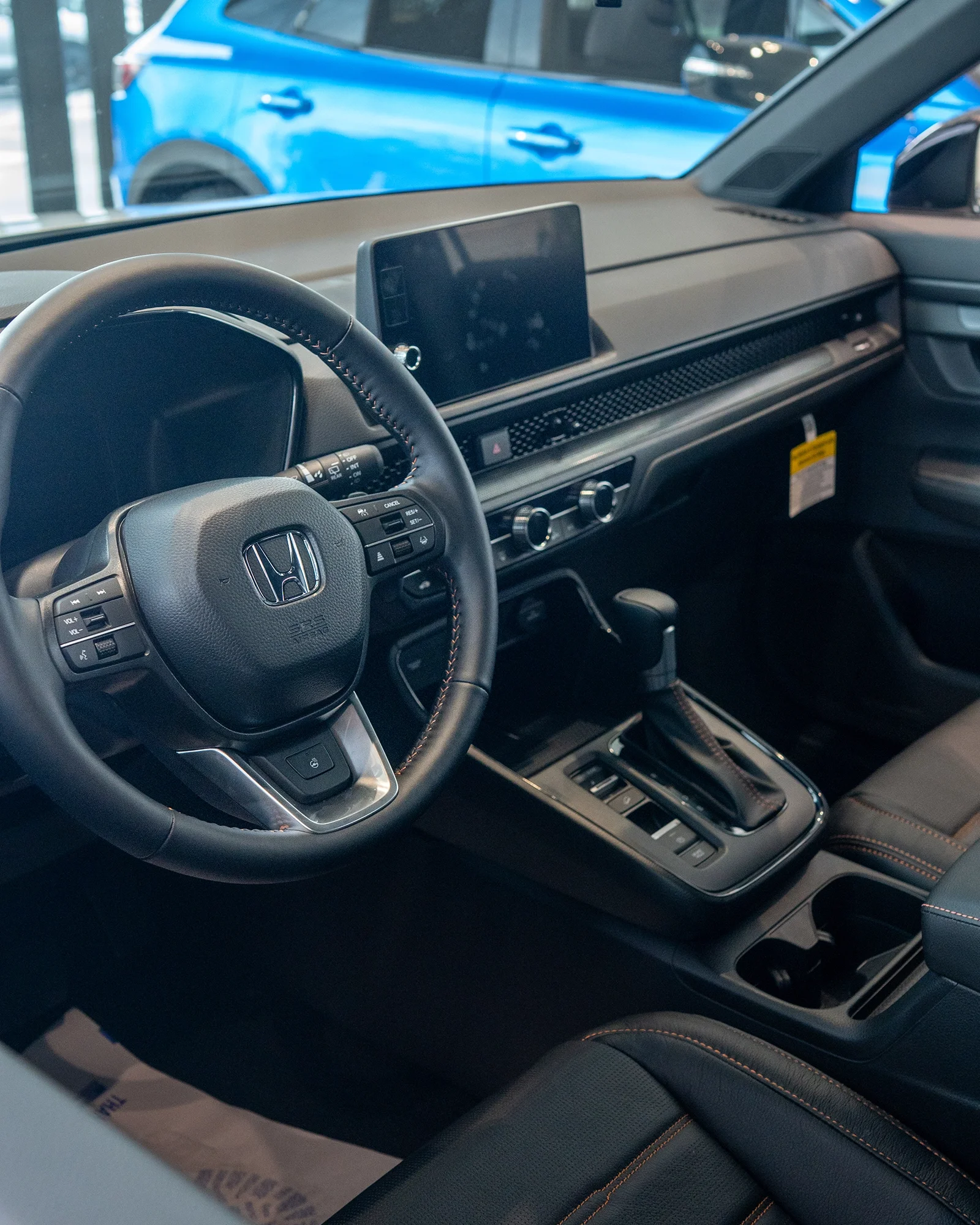 2026 CR-V TrailSport Hybrid front seats and dashboard at Sloane Honda, Philadelphia, PA