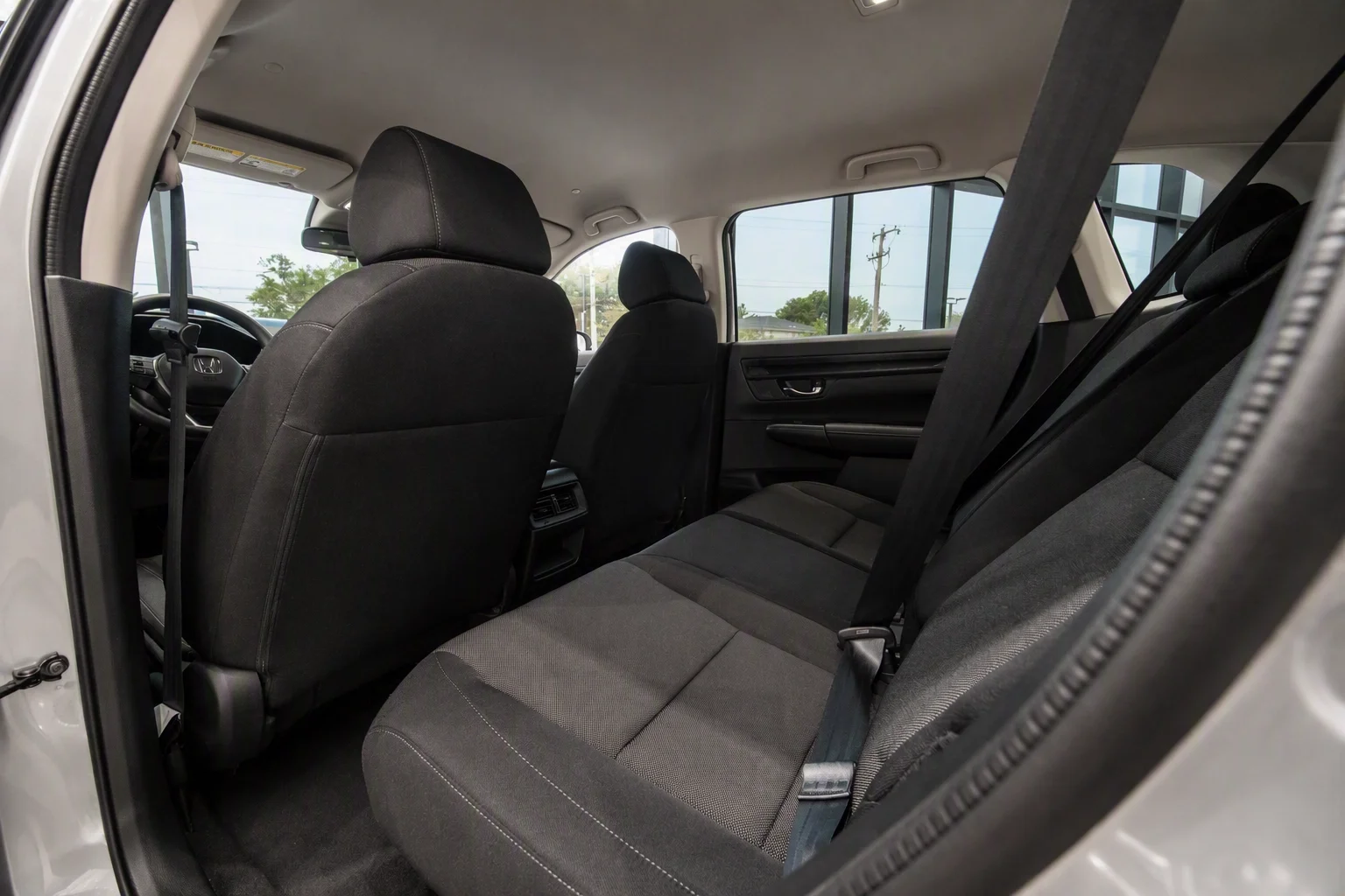 2026 Honda CR-V LX rear seats in black cloth at Sloane Honda, Philadelphia, PA