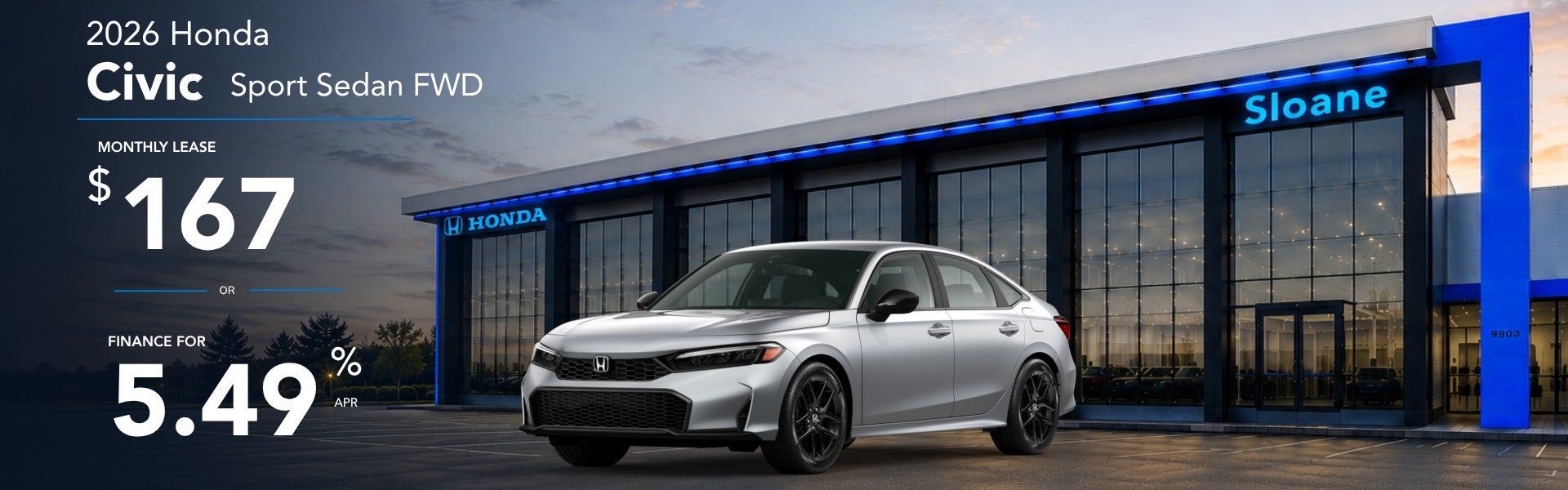 2026 Honda Civic Sport Sedan Lease Offer