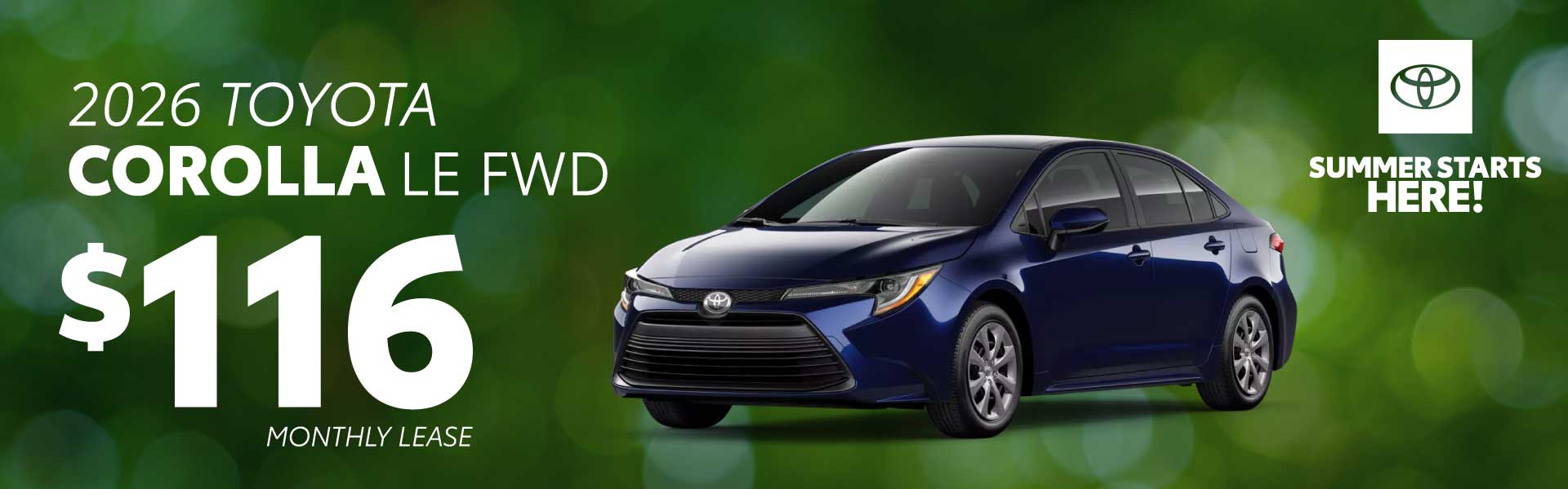 2026 Toyota Corolla LE Lease Offer
