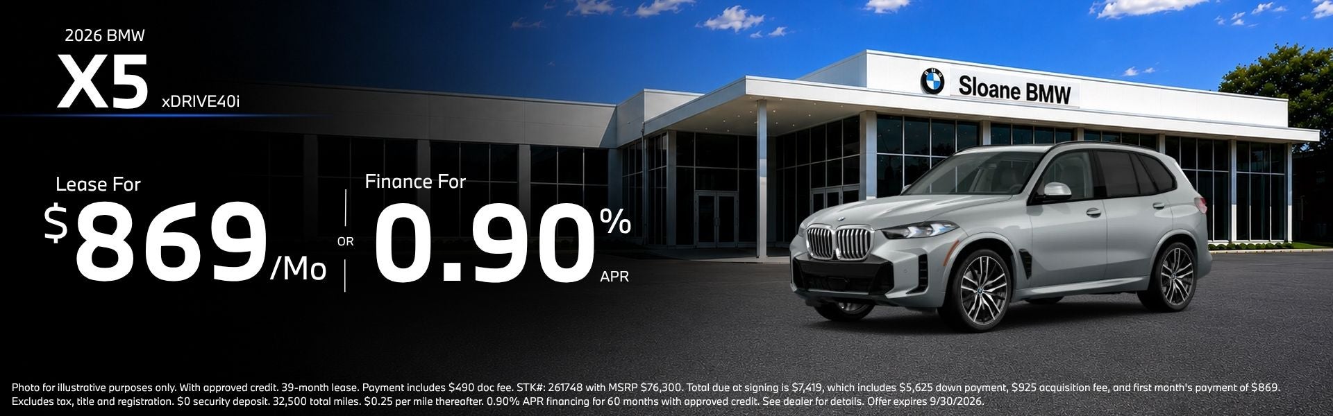 2026 BMW X5 xDRIVE40i Offers